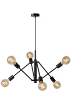 LESTER - Hanglamp - 6xE27 - Zwart