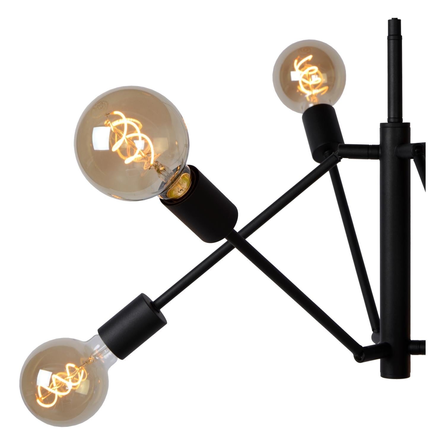 LESTER - Hanglamp - 6xE27 - Zwart