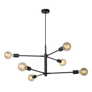 LESTER - Hanglamp - 6xE27 - Zwart