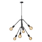 LESTER - Hanglamp - 6xE27 - Zwart
