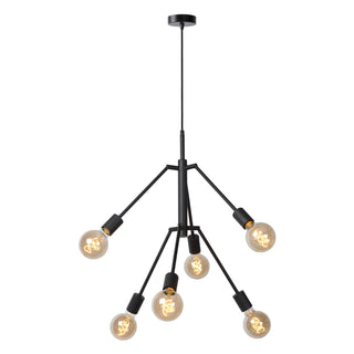 LESTER - Hanglamp - 6xE27 - Zwart