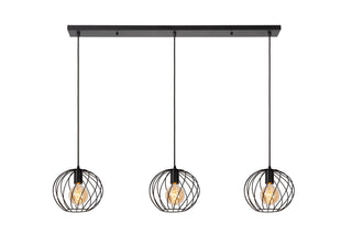 DANZA - Hanglamp - 3xE27 - Zwart