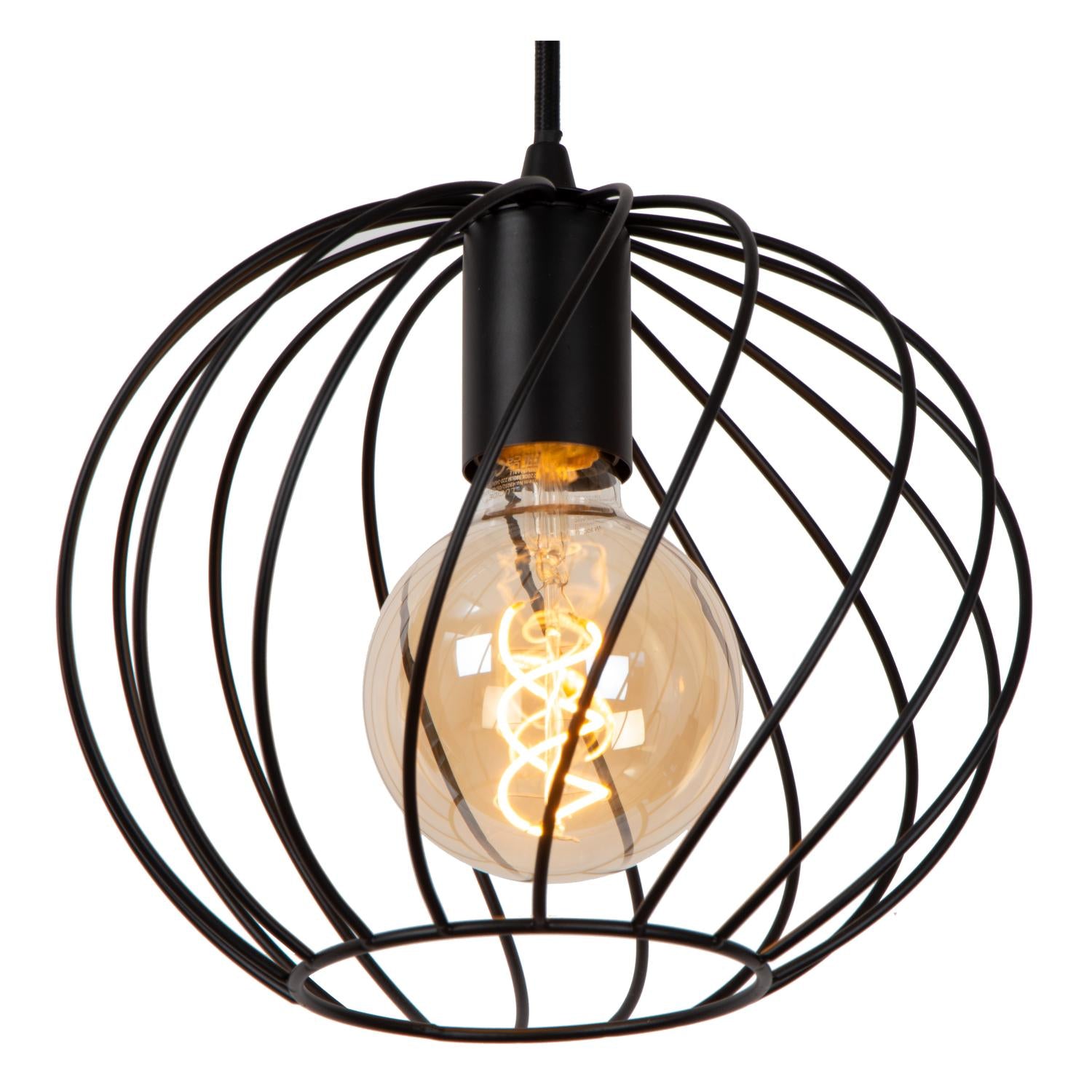 DANZA - Hanglamp - 3xE27 - Zwart