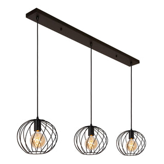DANZA - Hanglamp - 3xE27 - Zwart