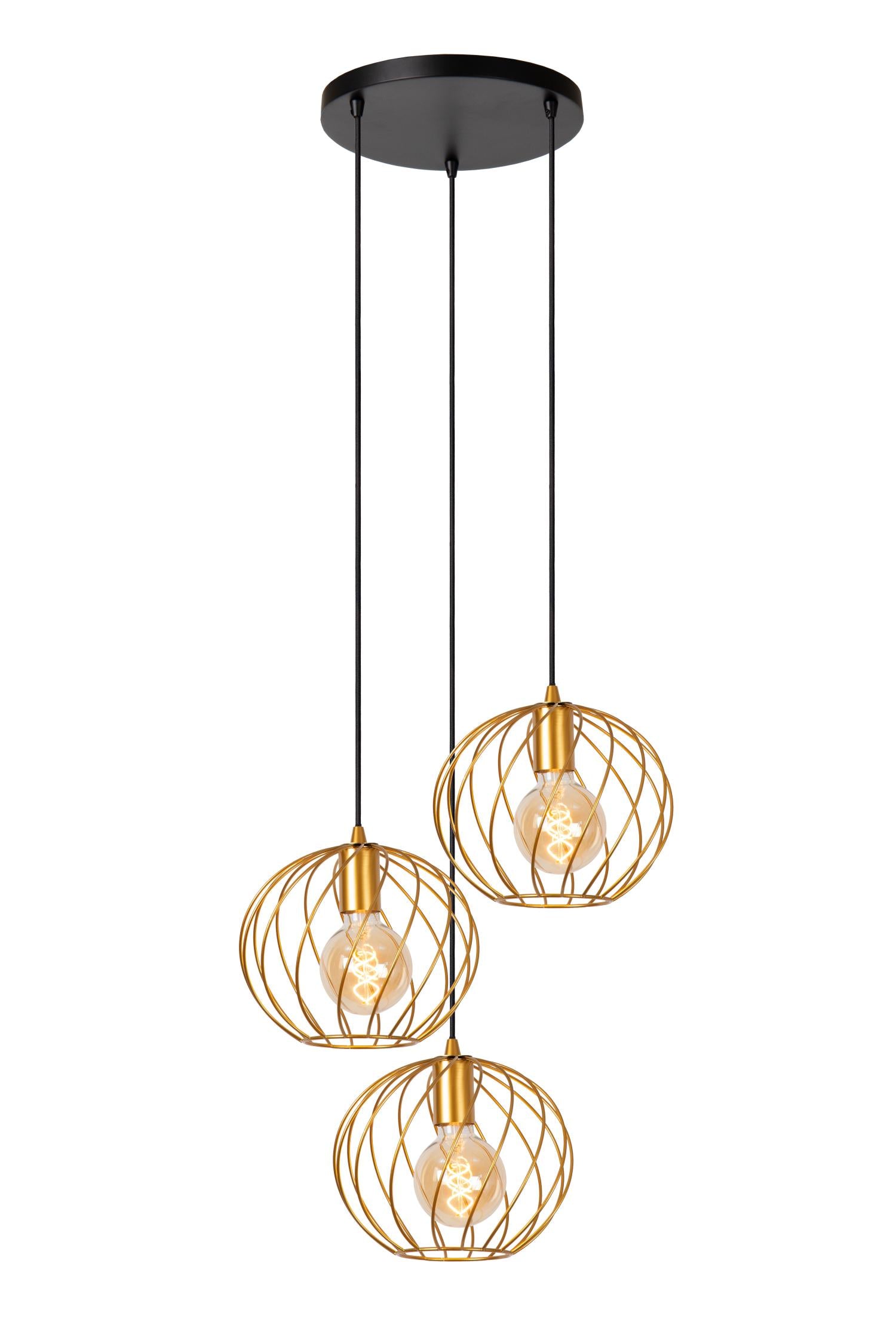 DANZA - Suspension - Ø 50 cm - 3xE27 - Or mat / Laiton
