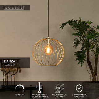 DANZA - Hanglamp - Ø 40 cm - 1xE27 - Mat Goud / Messing