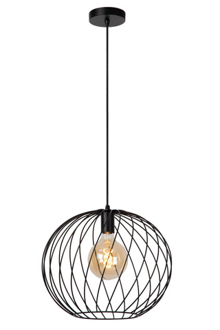 DANZA - Hanglamp - Ø 40 cm - 1xE27 - Zwart