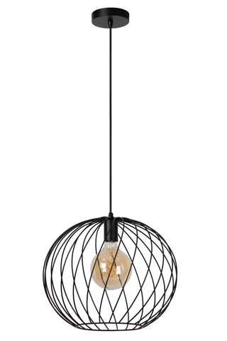 DANZA - Hanglamp - Ø 40 cm - 1xE27 - Zwart