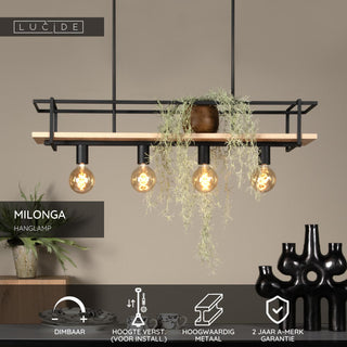 MILONGA - Pendant light - 4xE27 - Black