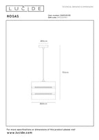 ROSAS - Suspension - Ø 26 cm - 1xE27 - Noir