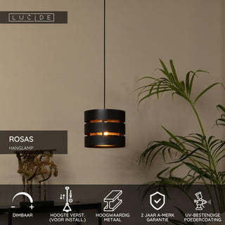 ROSAS - Suspension - Ø 26 cm - 1xE27 - Noir