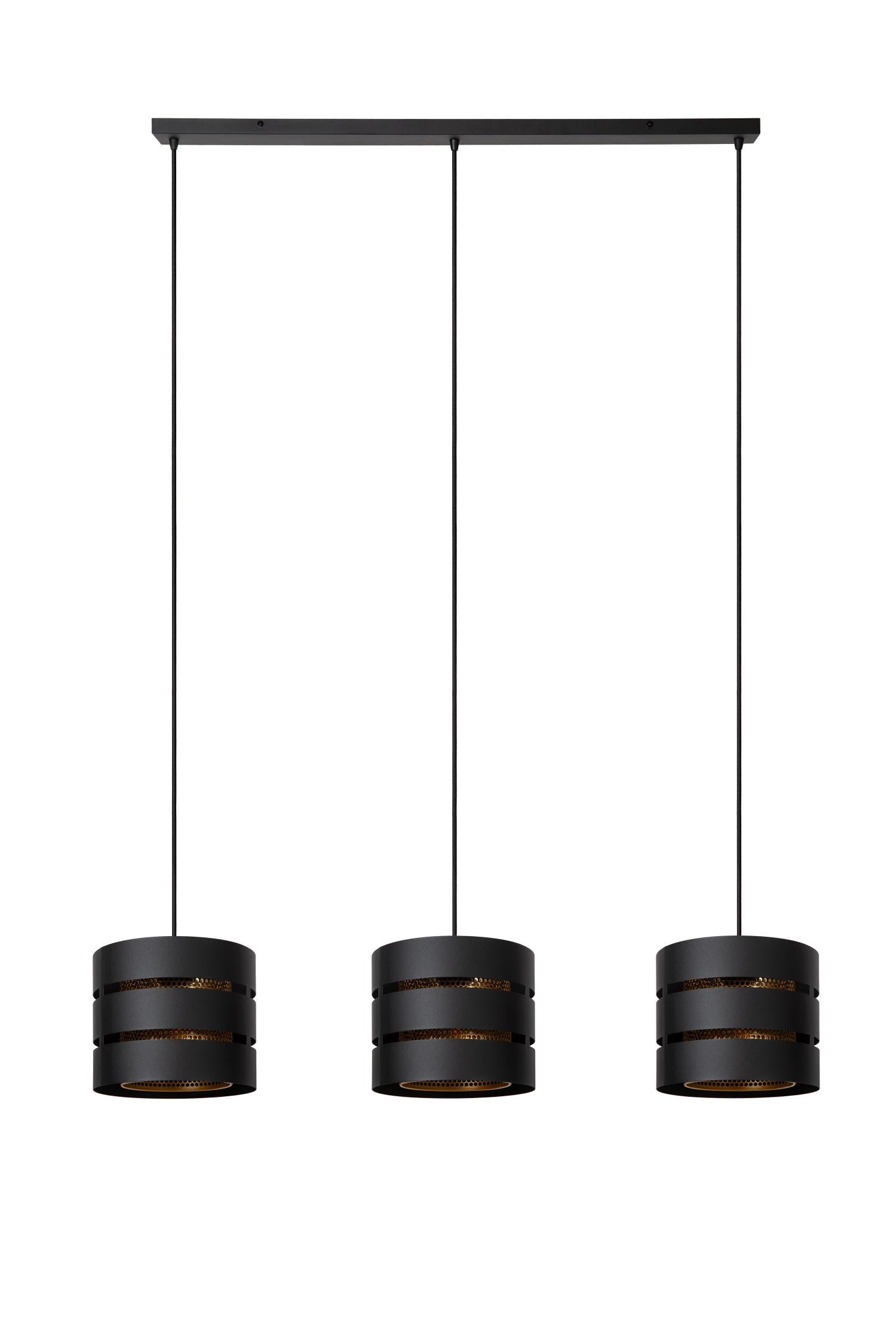 ROSAS - Suspension - 3xE27 - Noir