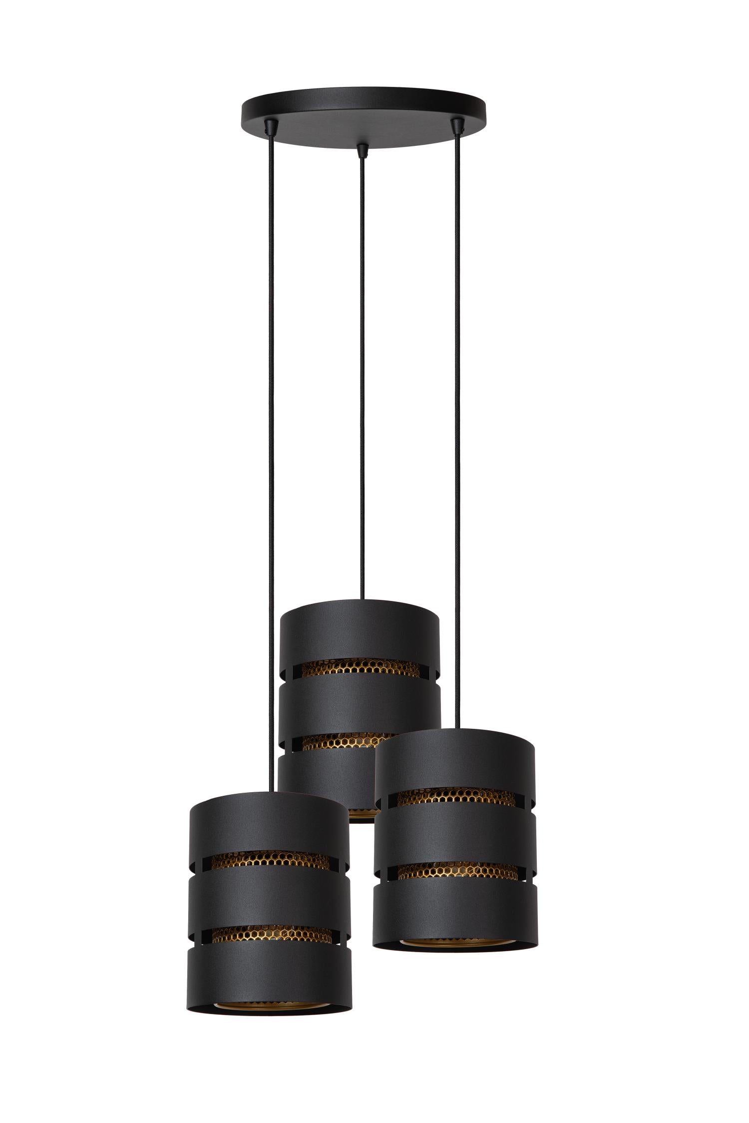 ROSAS - Suspension - Ø 43 cm - 3xE27 - Noir