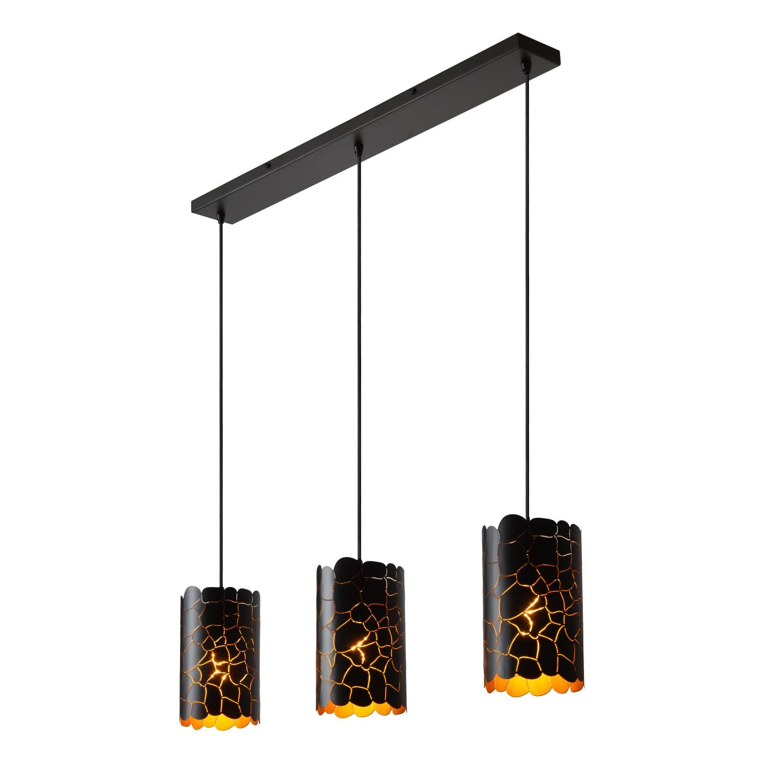 ALMELO - Hanglamp - 3xE27 - Zwart