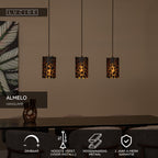 ALMELO - Hanglamp - 3xE27 - Zwart
