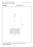 ALMELO - Hanglamp - Ø 40 cm - 1xE27 - Zwart