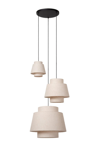 TRIBUTE - Pendant light - Ø 76 cm - 3xE27 - Suitable for high ceilings - Beige