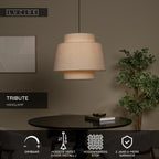 TRIBUTE - Hanglamp - Ø 60 cm - 1xE27 - Beige