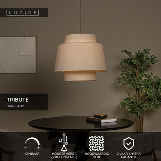 TRIBUTE - Hanglamp - Ø 60 cm - 1xE27 - Beige