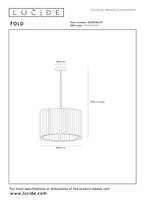 FOLD - Suspension - Ø 40 cm - 1xE27 - Blanc