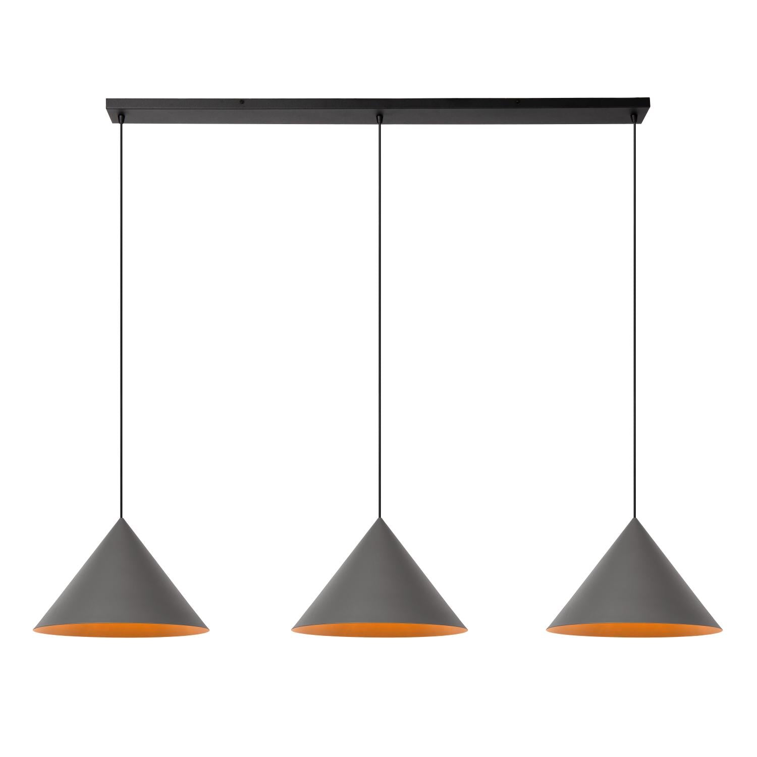 SPITZE - Hanglamp - 3xE27 - Grijs | Vibes