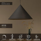 SPITZE - Suspension - Ø 60 cm - 1xE27 - Gris | Vibes