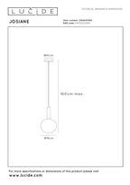 JOSIANE - Hanglamp - Ø 18 cm - 1xG9 - Amber | Vibes