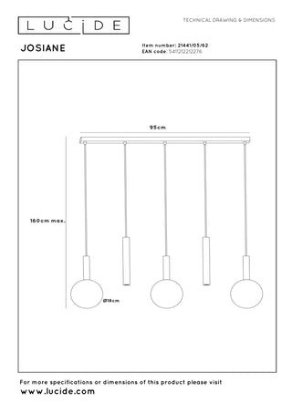 JOSIANE - Suspension - 3xG9 - Ambre | Vibes