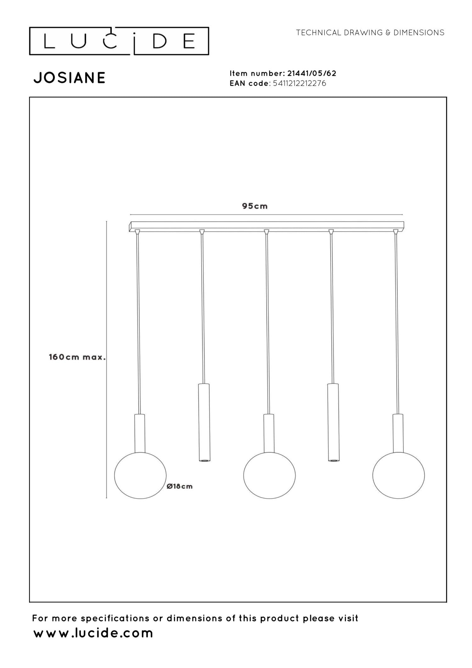 JOSIANE - Suspension - 3xG9 - Ambre | Vibes