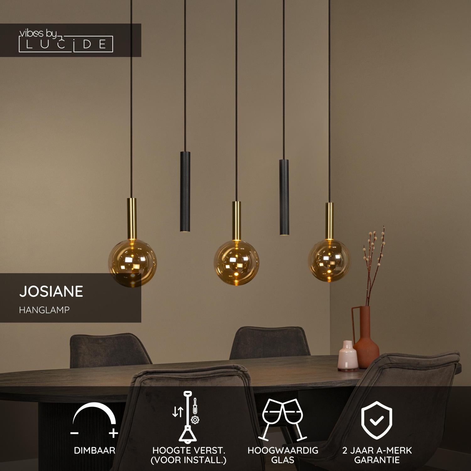 JOSIANE - Suspension - 3xG9 - Ambre | Vibes
