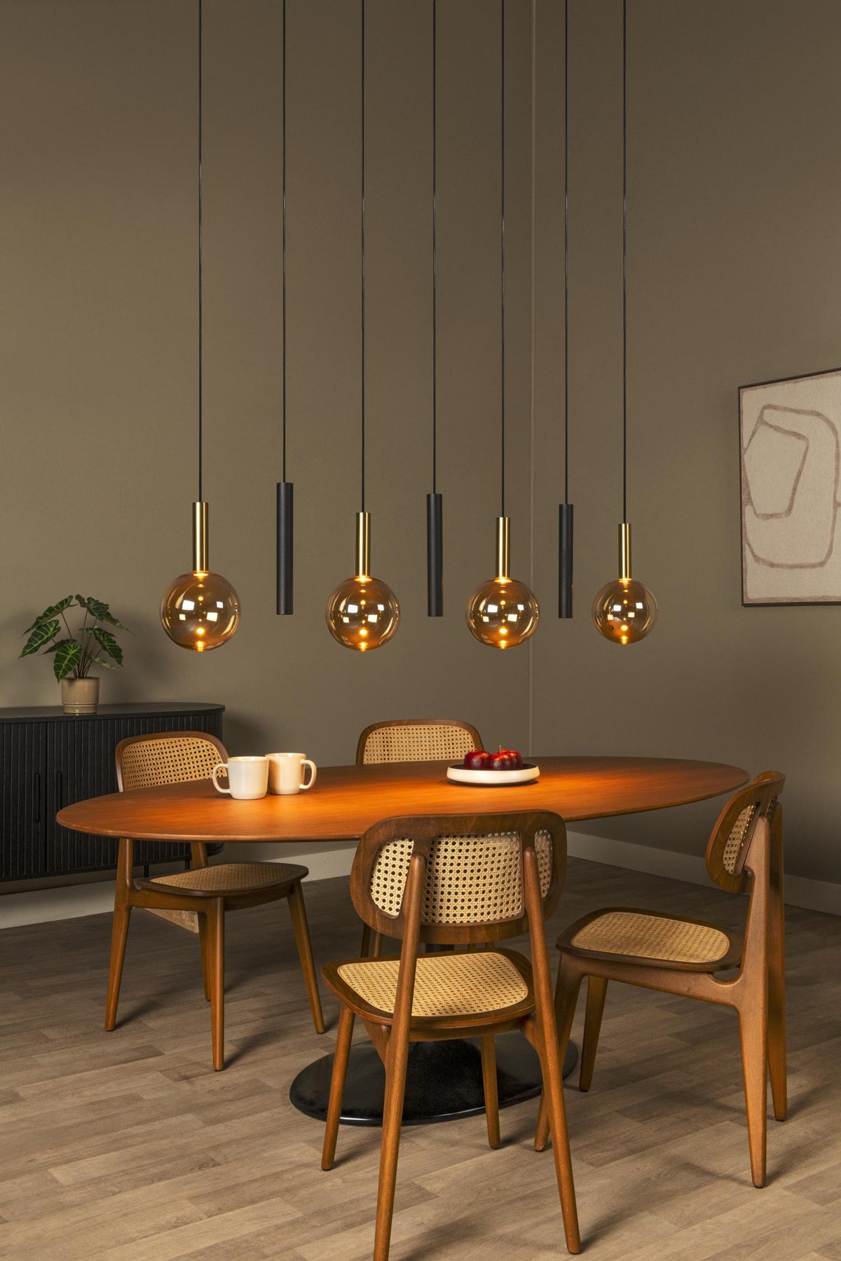 Lucide - JOSIANE - Hanglamp - 4xG9 - Zwart - IP20