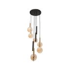 JOSIANE - Hanglamp - Ø 55 cm - 6xG9 - Geschikt voor vide en hoge plafonds - Zwart | Vibes