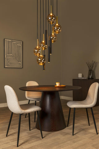 JOSIANE - Hanglamp - Ø 55 cm - 6xG9 - Geschikt voor vide en hoge plafonds - Zwart | Vibes