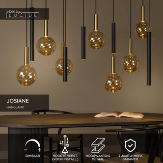 JOSIANE - Hanglamp - 7xG9 - Zwart | Vibes
