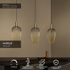 AURELIE - Suspension - 3xGU10 (MR11) - Or | Vibes