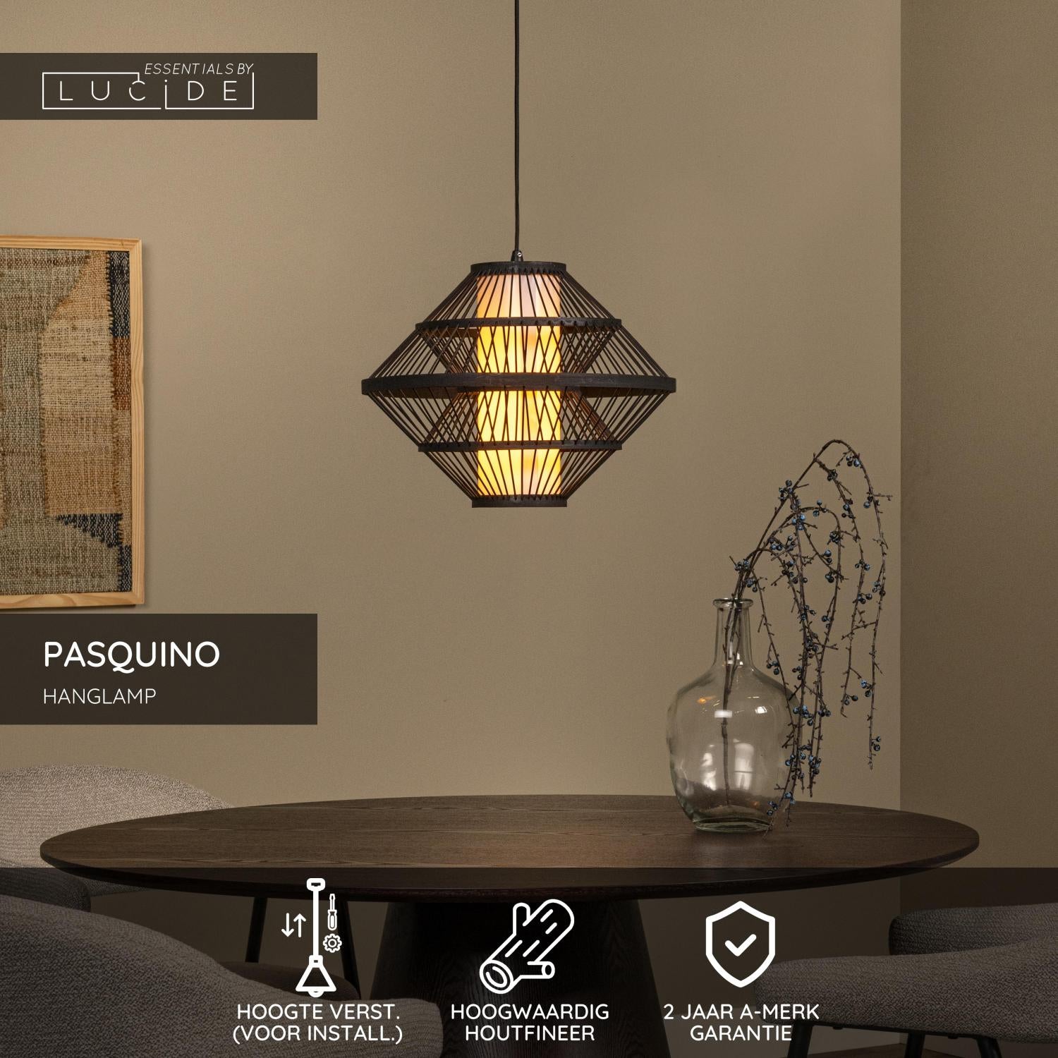 PASQUINO - Suspension - Ø 40 cm - 1xE27 - Noir | Essential