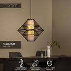 PASQUINO - Hanglamp - Ø 60 cm - 1xE27 - Zwart | Essential