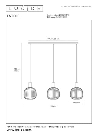 ESTEREL - Hanglamp - 3xGU10 (MR11) - Taupe | Essential