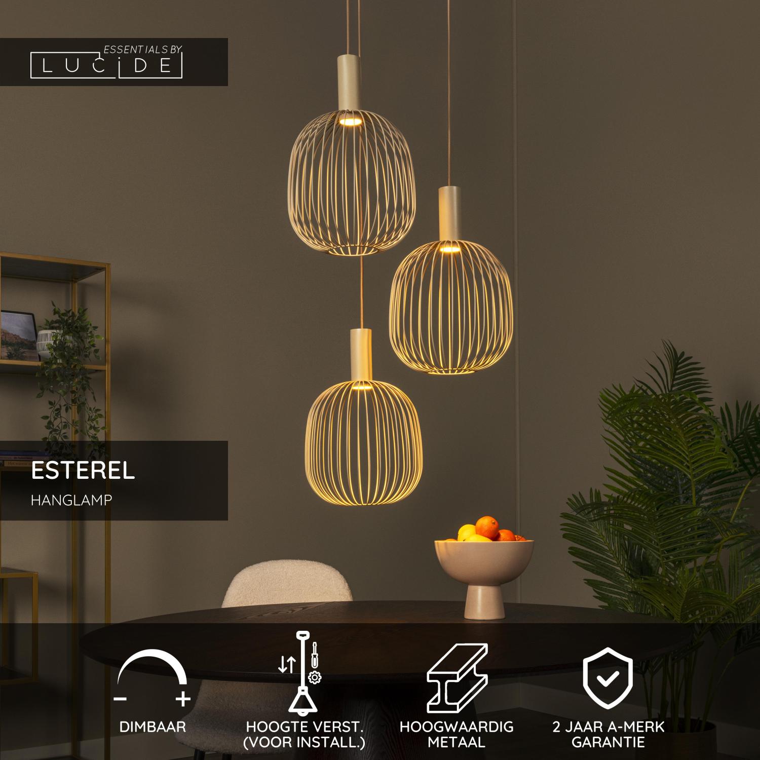 ESTEREL - Hanglamp - 3xGU10 (MR11) - Taupe | Essential