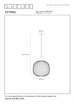 ESTEREL - Hanglamp - Ø 40 cm - 1xGU10 - Taupe | Essential