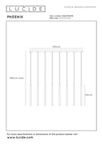 Lucide - PHOENIX - Pendant light - LED Dimmable - G9 - 8x3W 2700K - Coffee - IP20