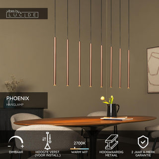 Lucide - PHOENIX - Pendant light - LED Dimmable - G9 - 8x3W 2700K - Coffee - IP20