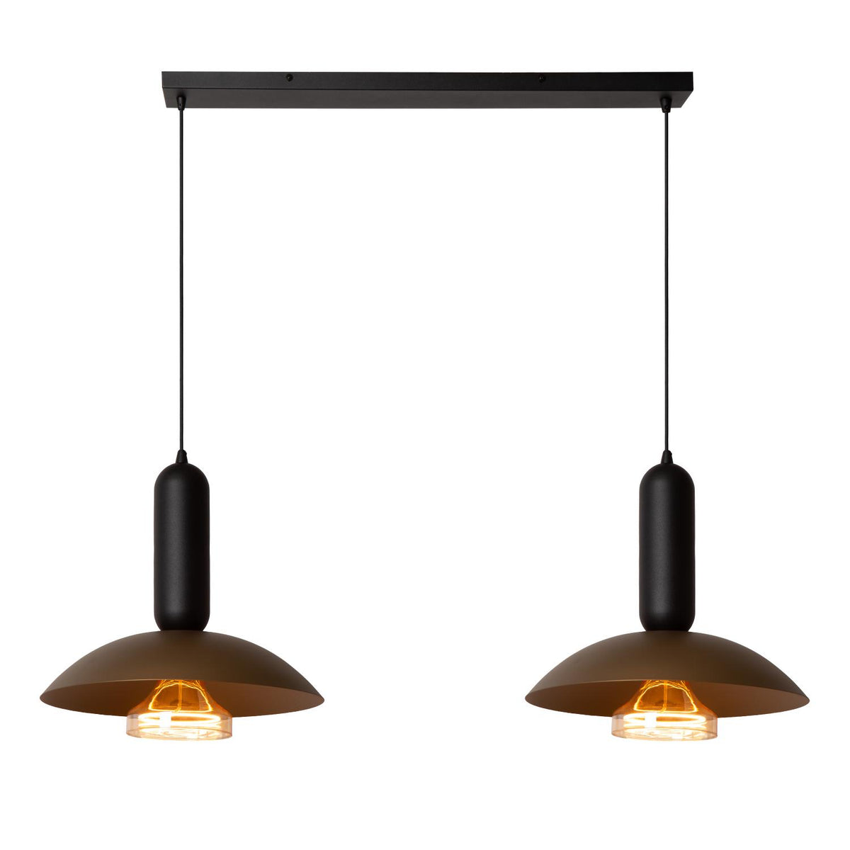 Lucide - GRANTHAM - Hanglamp - 2xE27 - Koffie - IP20