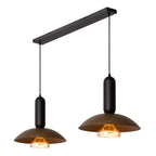 Lucide - GRANTHAM - Hanglamp - 2xE27 - Koffie - IP20
