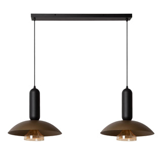 Lucide - GRANTHAM - Hanglamp - 2xE27 - Koffie - IP20