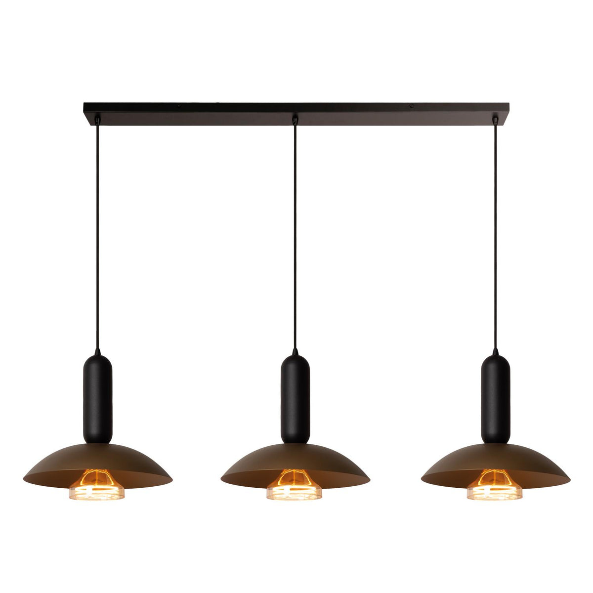 Lucide - GRANTHAM - Hanglamp - 3xE27 - Koffie - IP20