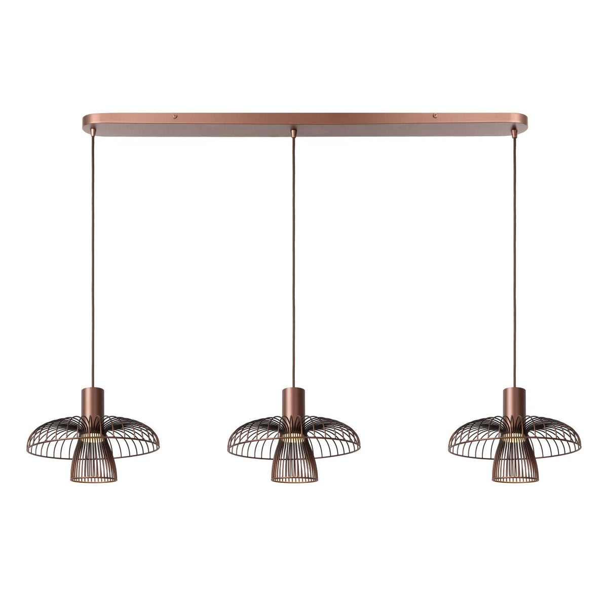 Lucide - NIGELLA - Hanglamp - 3xGU10 (MR16) - Koffie - IP20