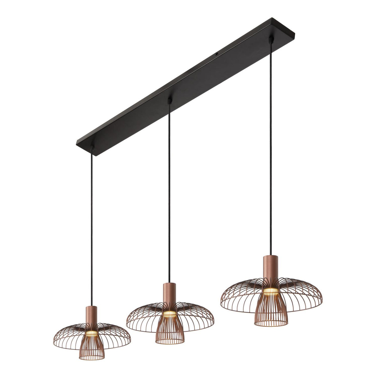 Lucide - NIGELLA - Hanglamp - 3xGU10 (MR16) - Koffie - IP20