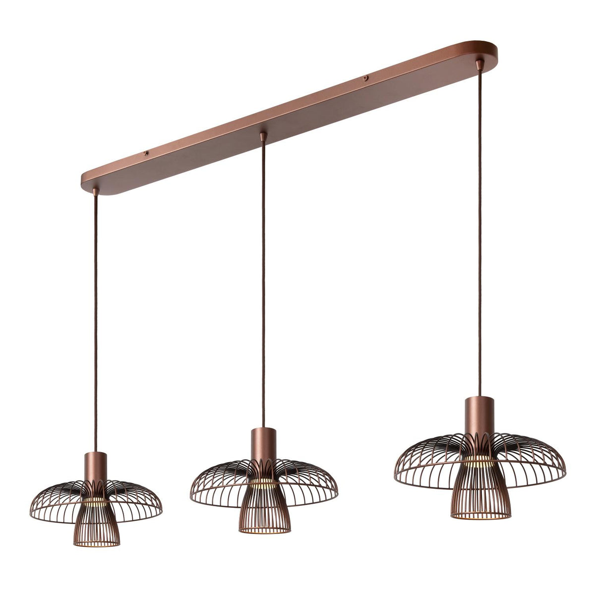 Lucide - NIGELLA - Hanglamp - 3xGU10 (MR16) - Koffie - IP20