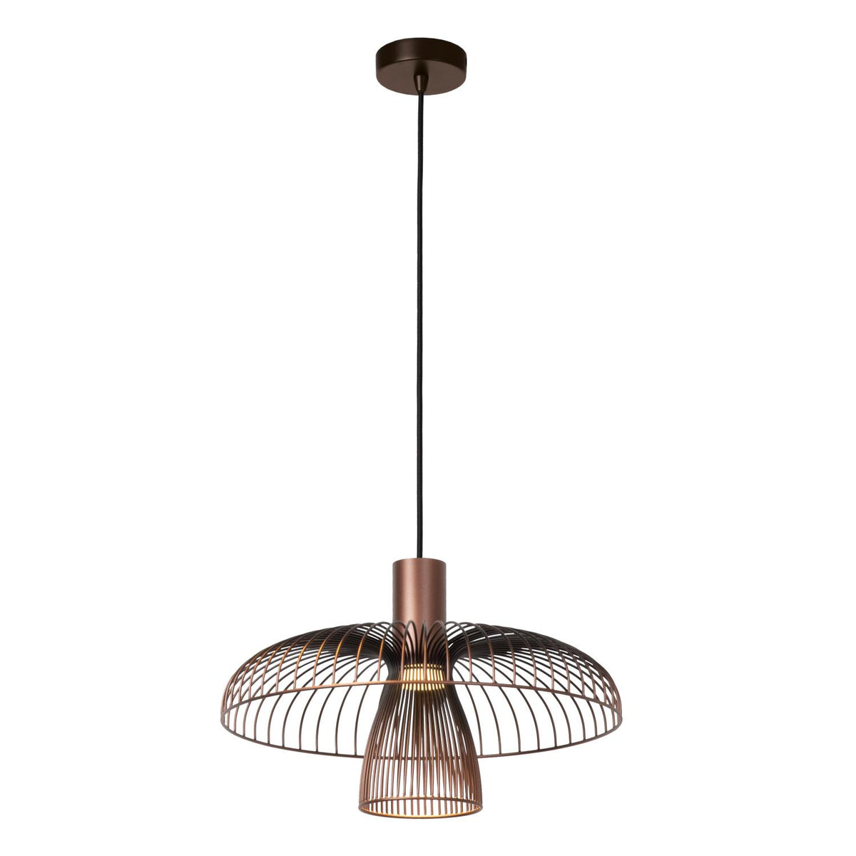 Lucide - NIGELLA - Hanglamp - Ø 40,5 cm - 1xGU10 (MR16) - Koffie - IP20